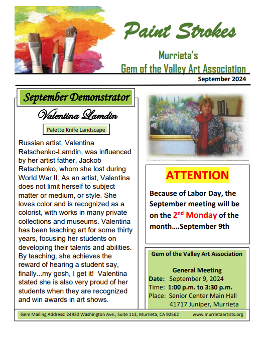 September 2024 Newsletter