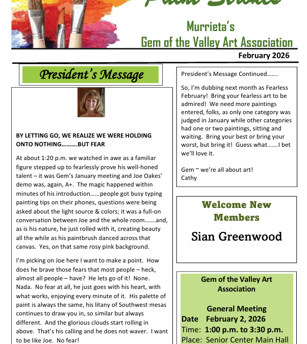 February 2026 Newsletter