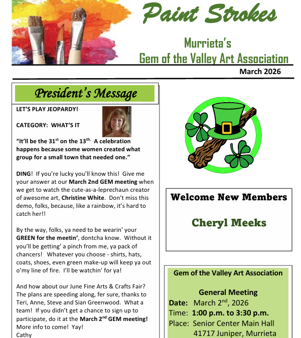 March 2026 Newsletter