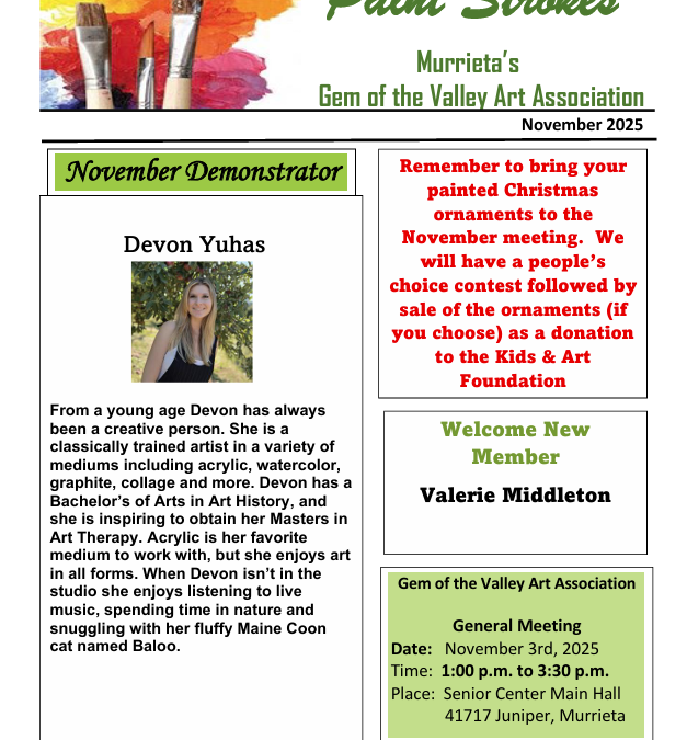 November 2025 Newsletter